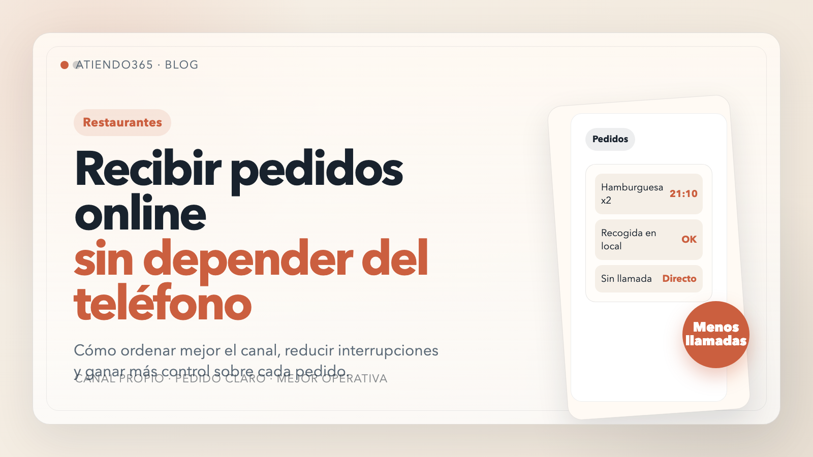 Cómo recibir pedidos online en tu restaurante sin depender del teléfono