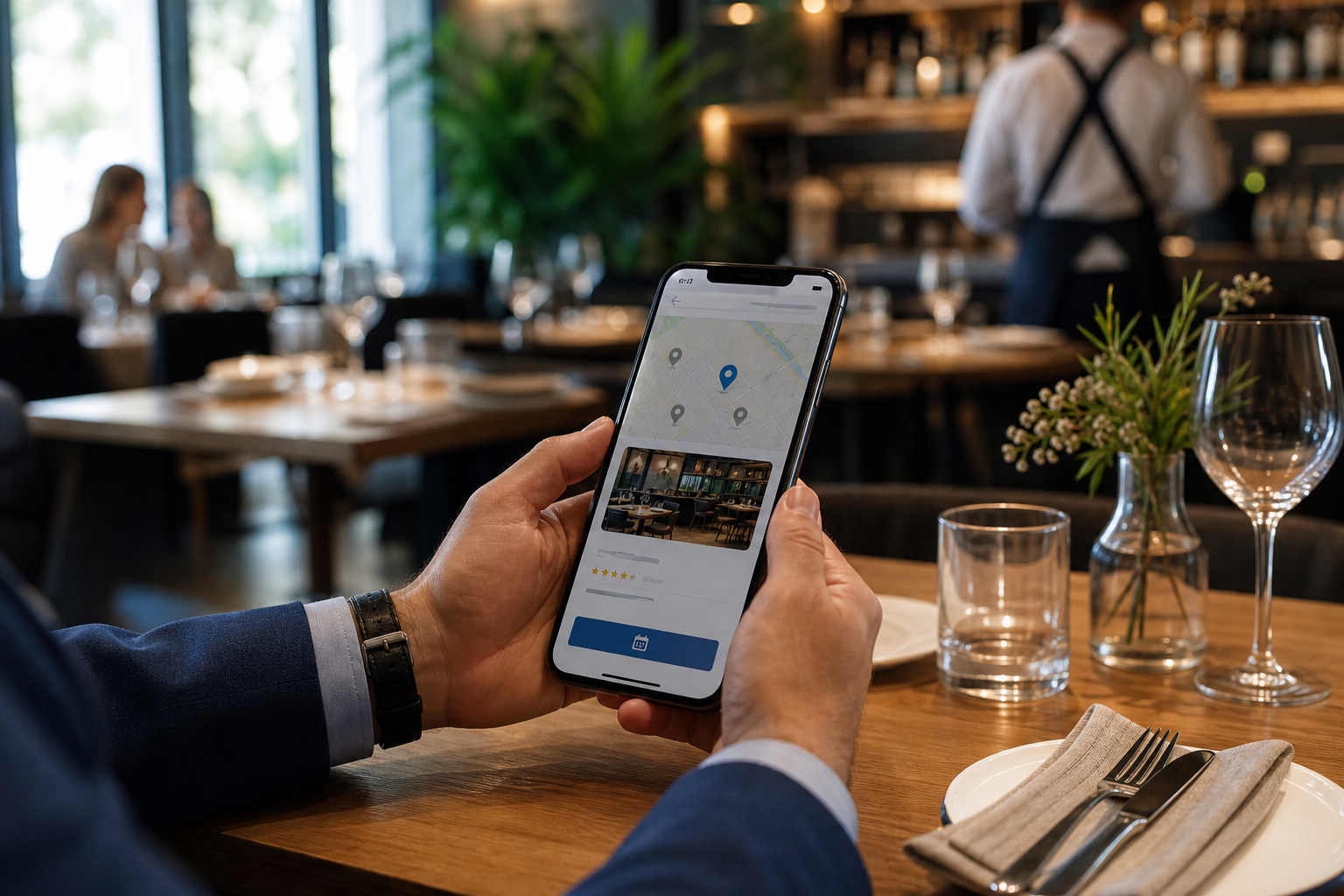 Reserva de mesa desde Google para un restaurante